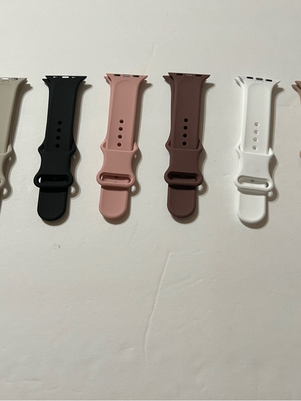 6 Pack Floral Engraved Silicone Bands Apple Watch Band 38mm 40mm 41mm New - Picture 2 of 3